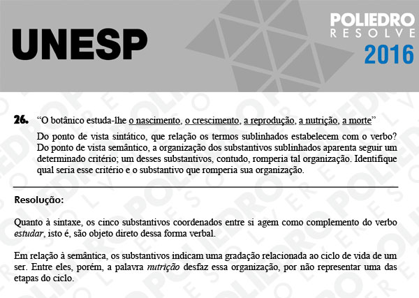 Dissertativa 26 - 2ª Fase - Unesp 2016