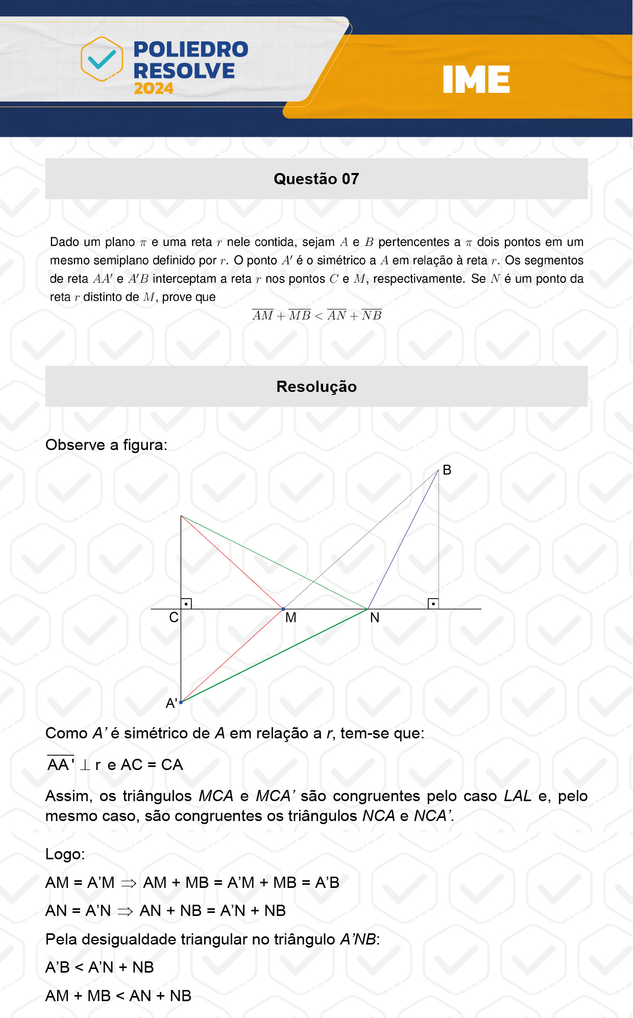 Dissertativa 7 - 2ª Fase - 1º Dia - IME 2024