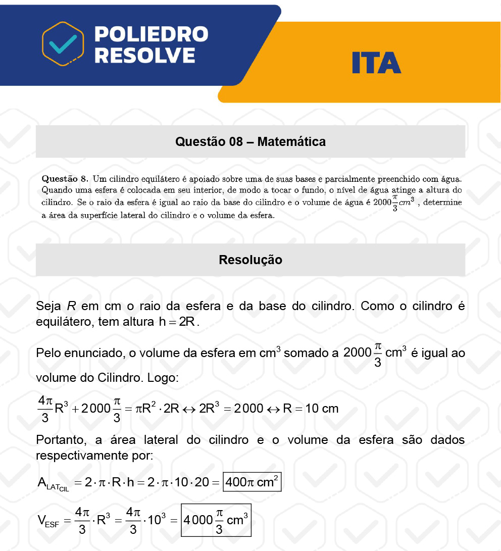 Dissertativa 8 - 2ª Fase - 1º Dia - ITA 2023