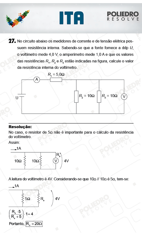 Dissertativa 27 - Física - ITA 2018