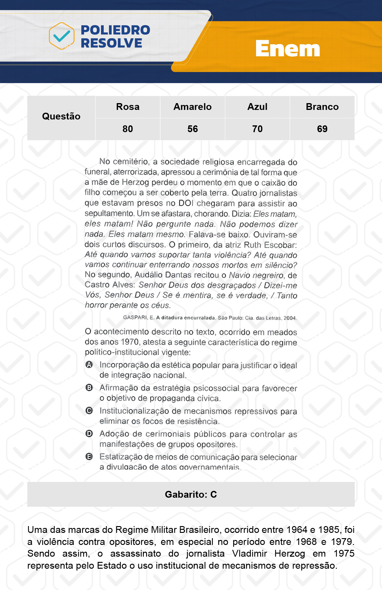 Questão 80 - 1º Dia - Prova Rosa - ENEM 2023
