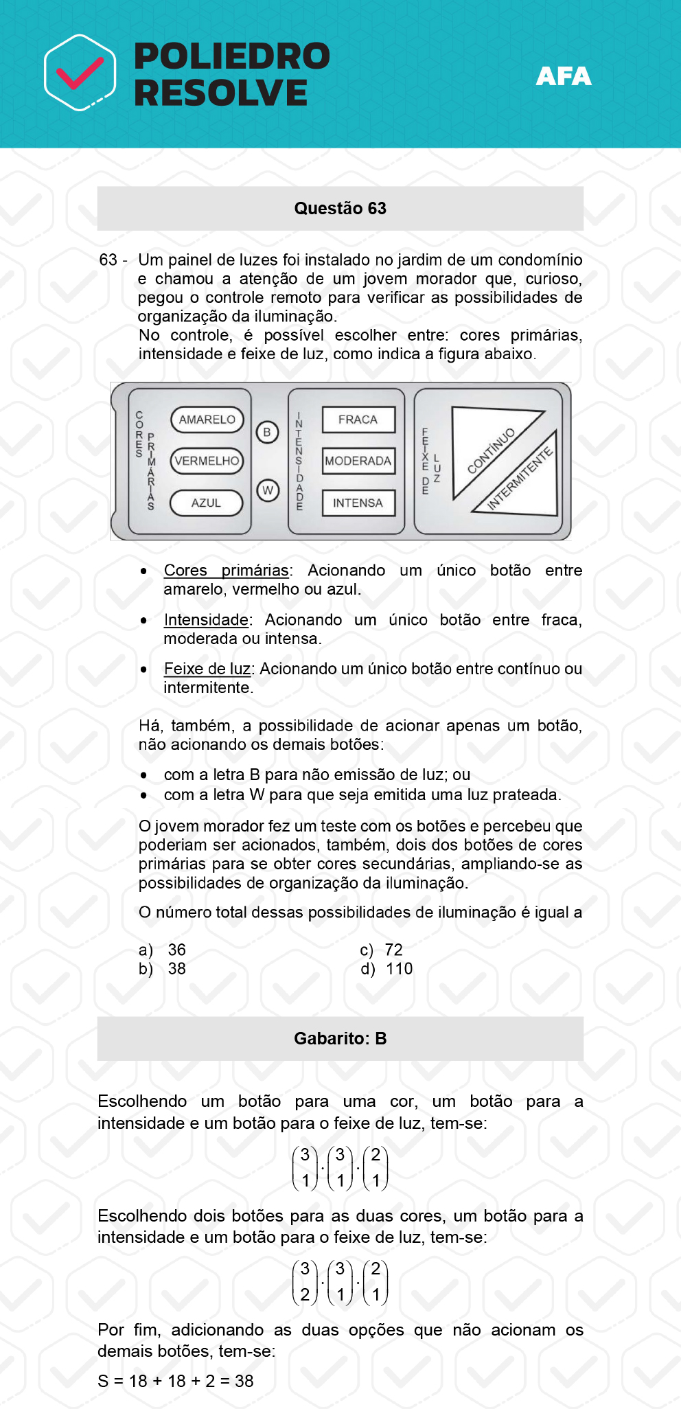 Questão 63 - Prova Tipo A - AFA 2023