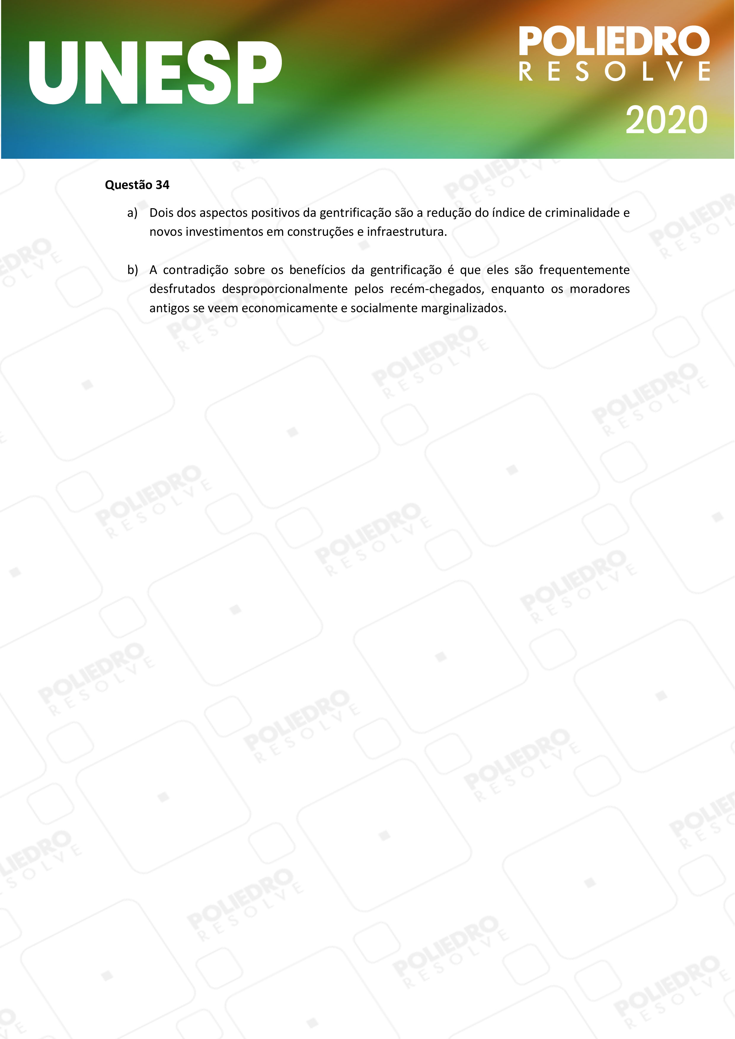 Dissertativa 34 - 2ª Fase - 2º Dia - Unesp 2020