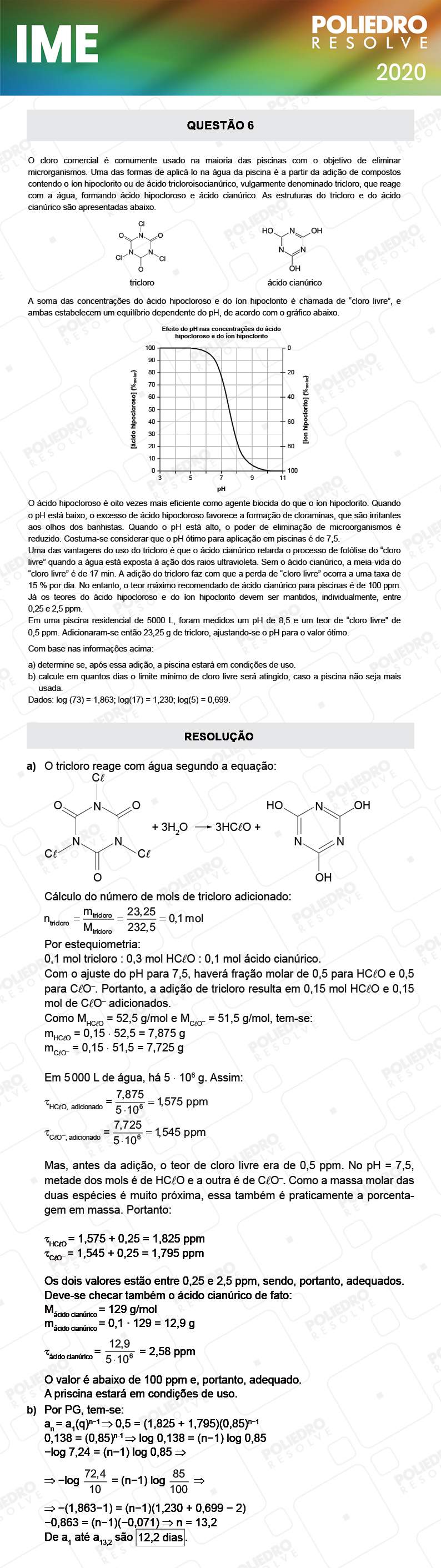 Dissertativa 6 - 2ª Fase - Química - IME 2020
