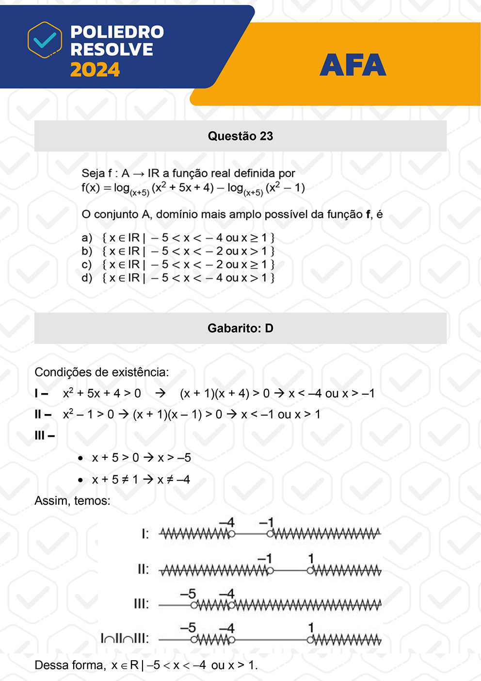 Questão 23 - Prova Tipo A - AFA 2024