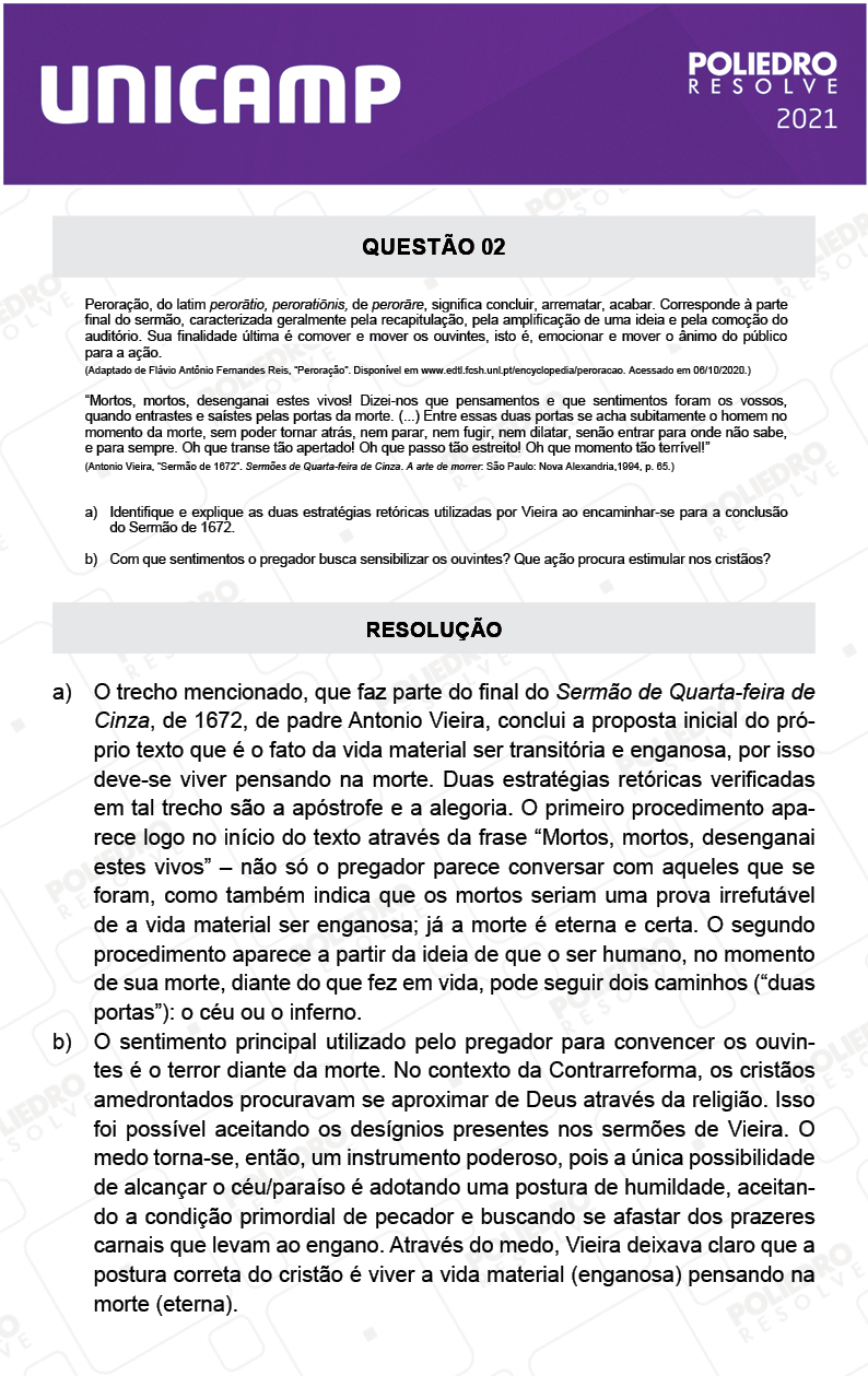 Dissertativa 2 - 2ª Fase - 1º Dia - Unicamp 2021
