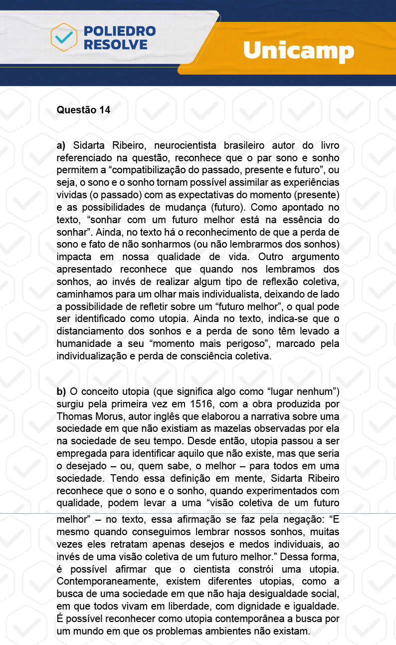Dissertativa 14 - 2ª Fase - 2º Dia - Unicamp 2024