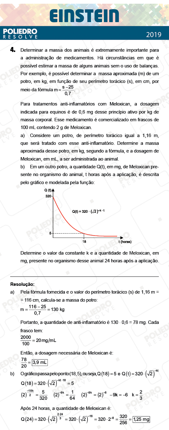 Dissertativa 4 - Fase única - Einstein 2019