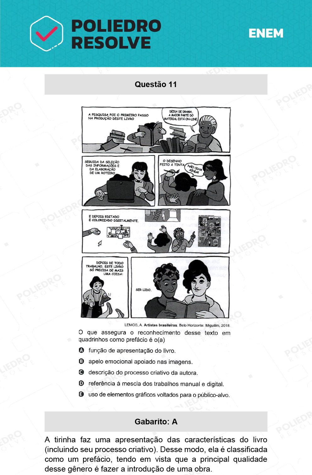 Questão 11 - 1º Dia - Prova Rosa - ENEM 2021