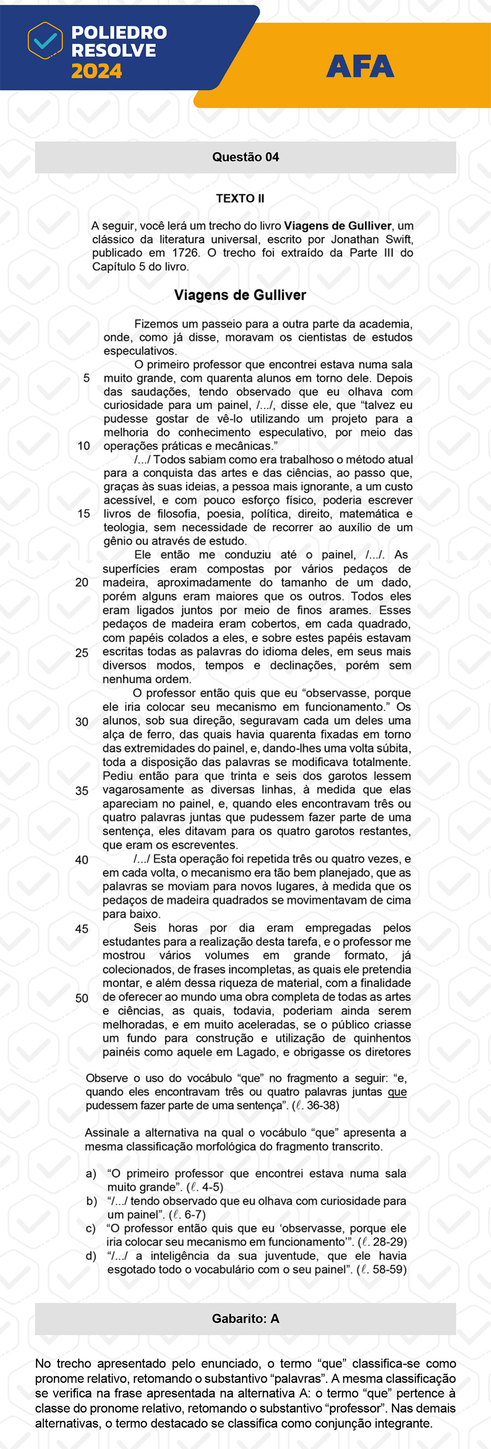 Questão 7 - Nova variação - AFA 2024