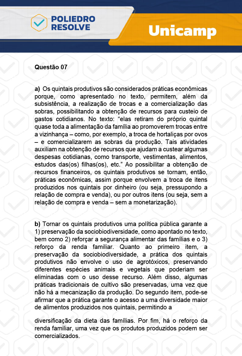 Dissertativa 7 - 2ª Fase - 2º Dia - Unicamp 2024