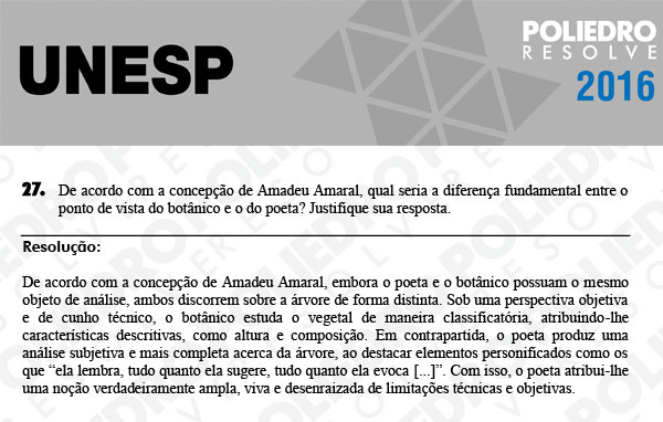Dissertativa 27 - 2ª Fase - Unesp 2016