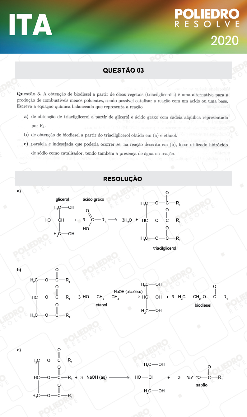 Dissertativa 3 - 2ª Fase - 1º Dia - Mat / Quí - ITA 2020