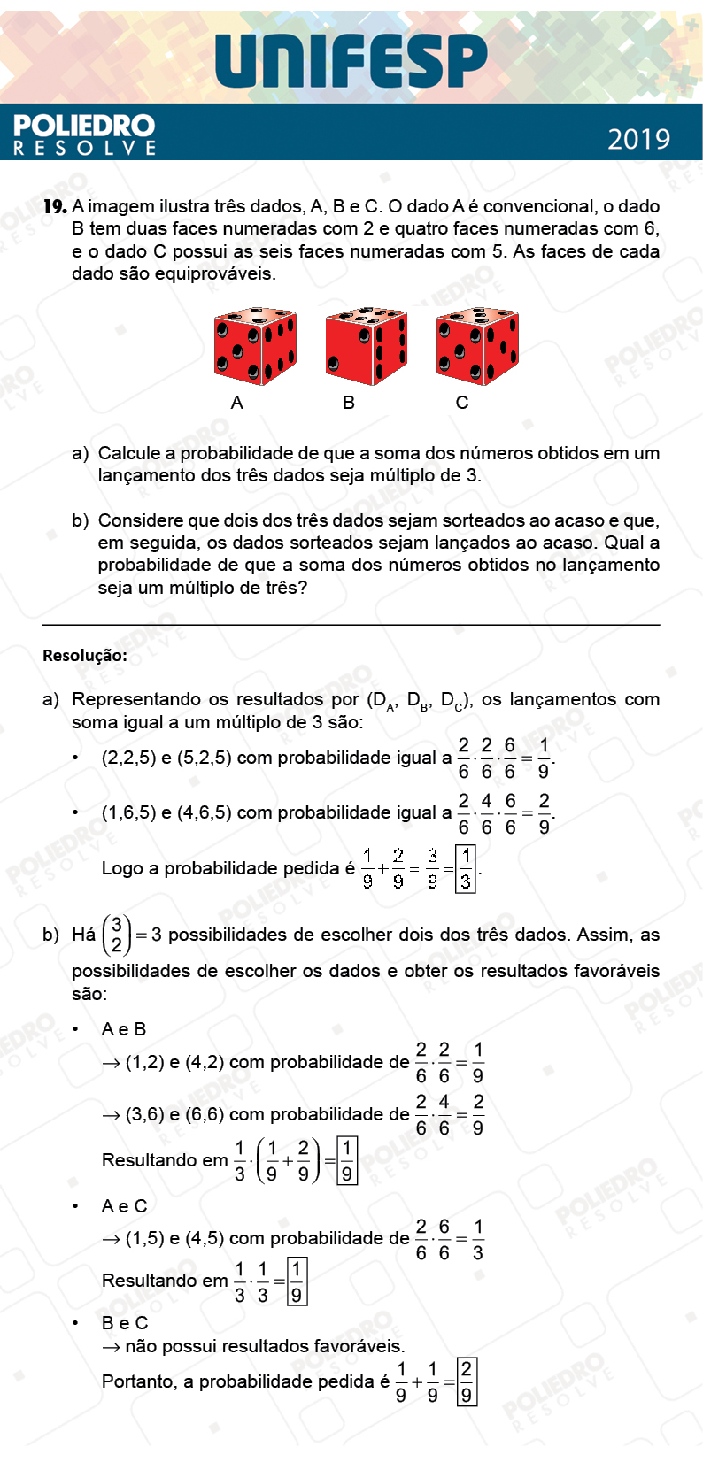 Dissertativa 19 - Fase única - 2º Dia - Unifesp 2019
