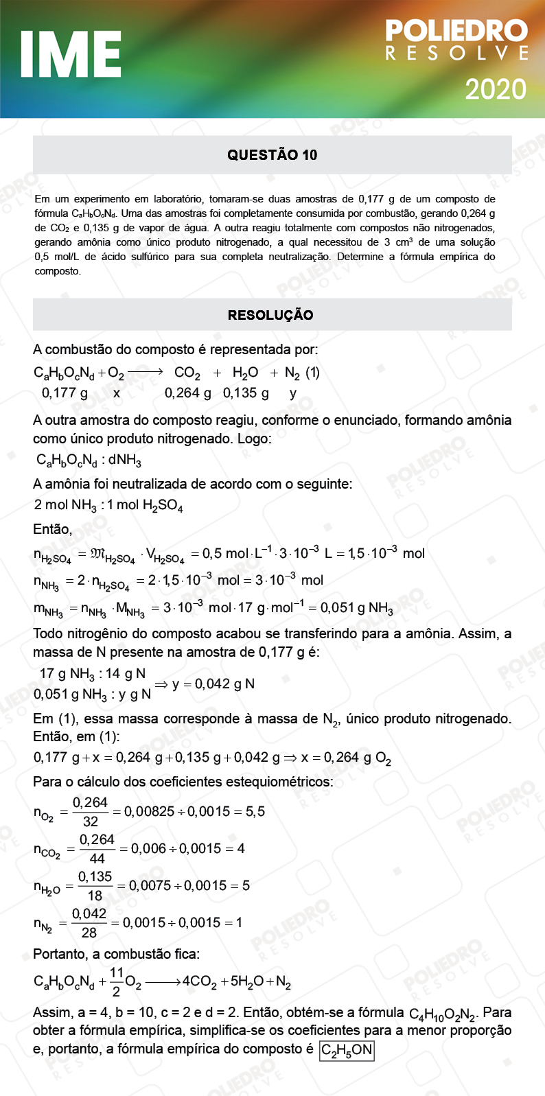 Dissertativa 10 - 2ª Fase - Química - IME 2020