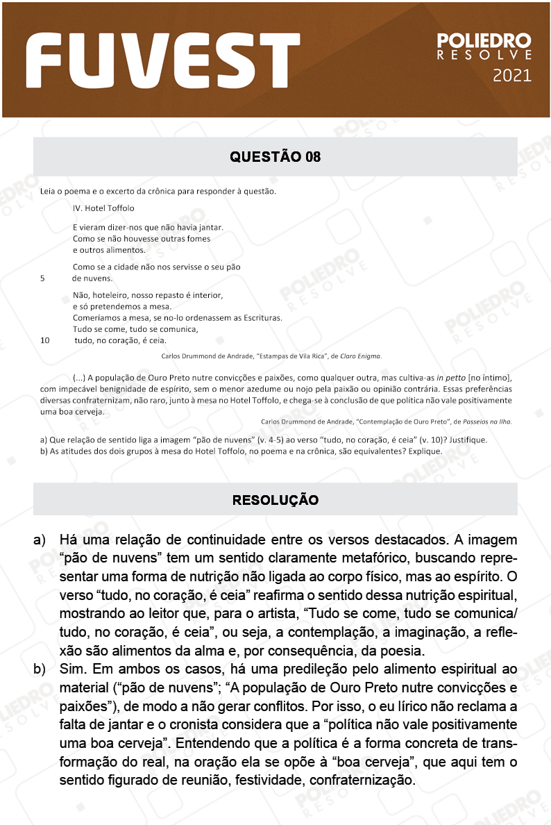 Dissertativa 8 - 2ª Fase - 1º Dia - Fuvest 2021