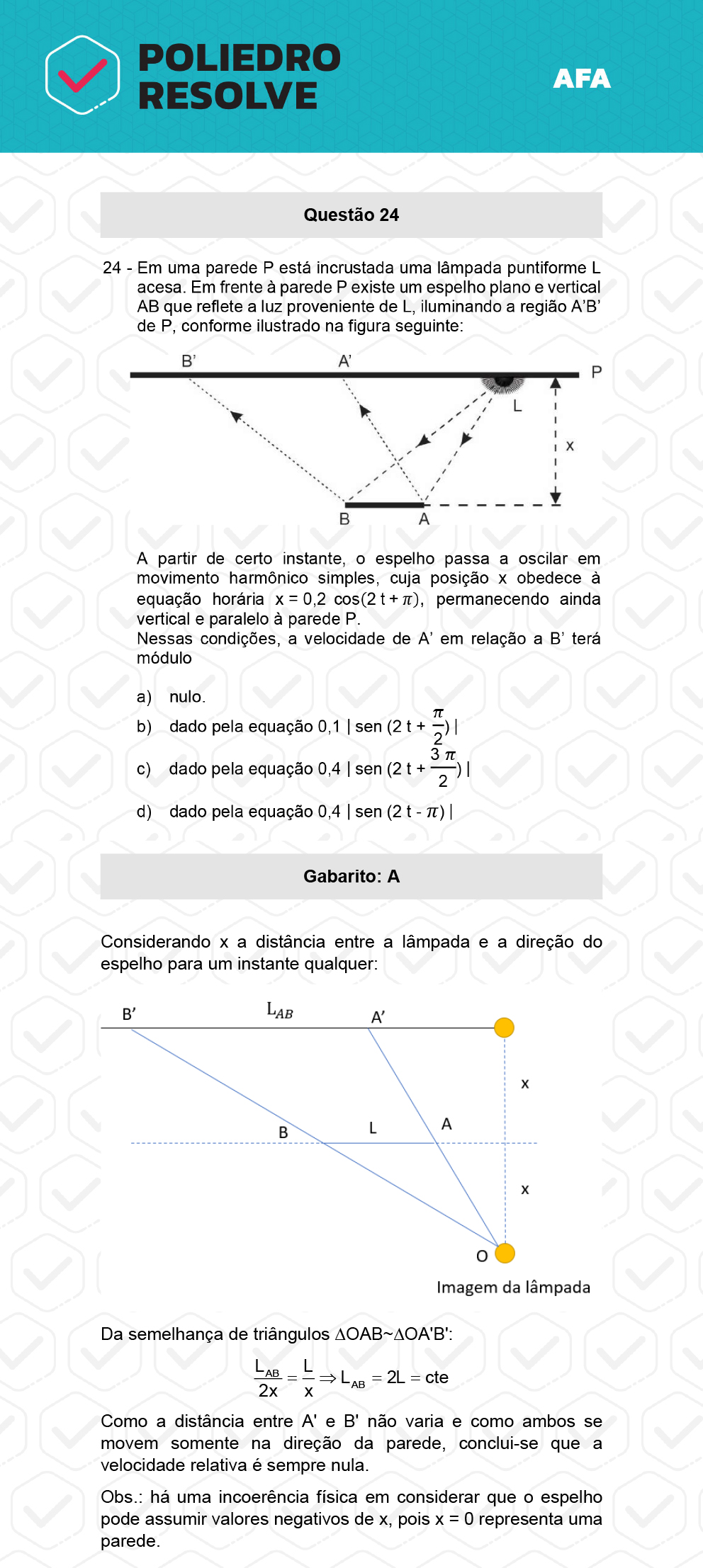 Questão 24 - Prova Tipo A - AFA 2023
