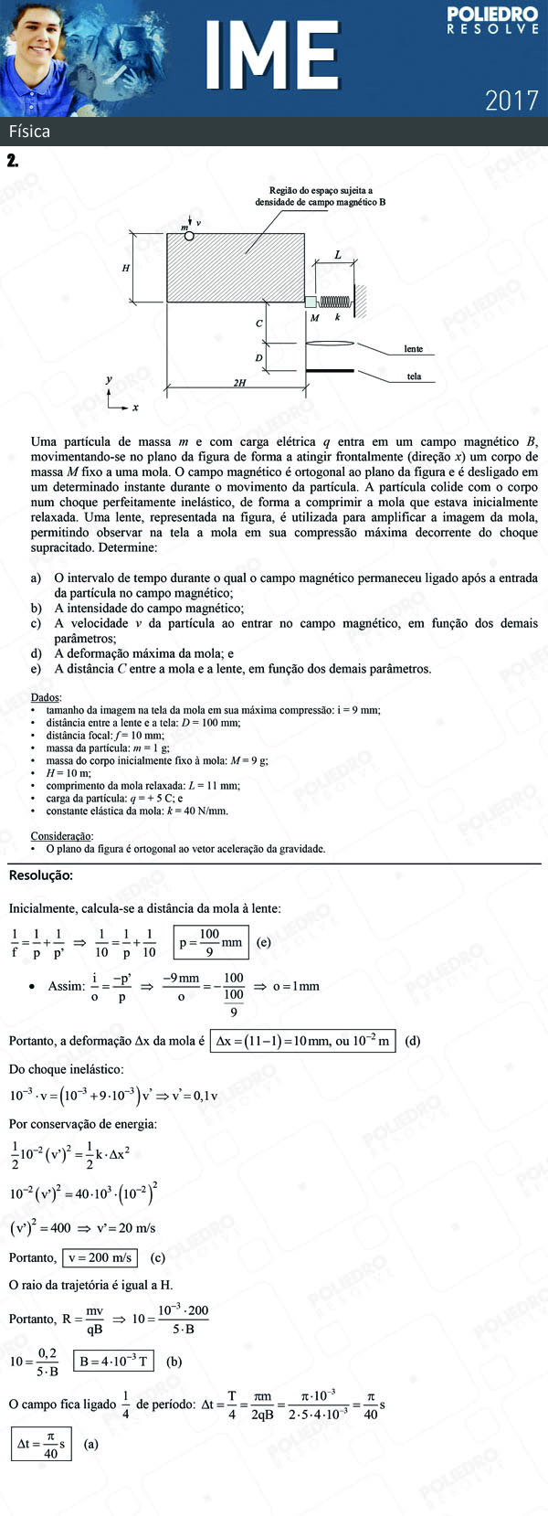 Dissertativa 2 - Física - IME 2017