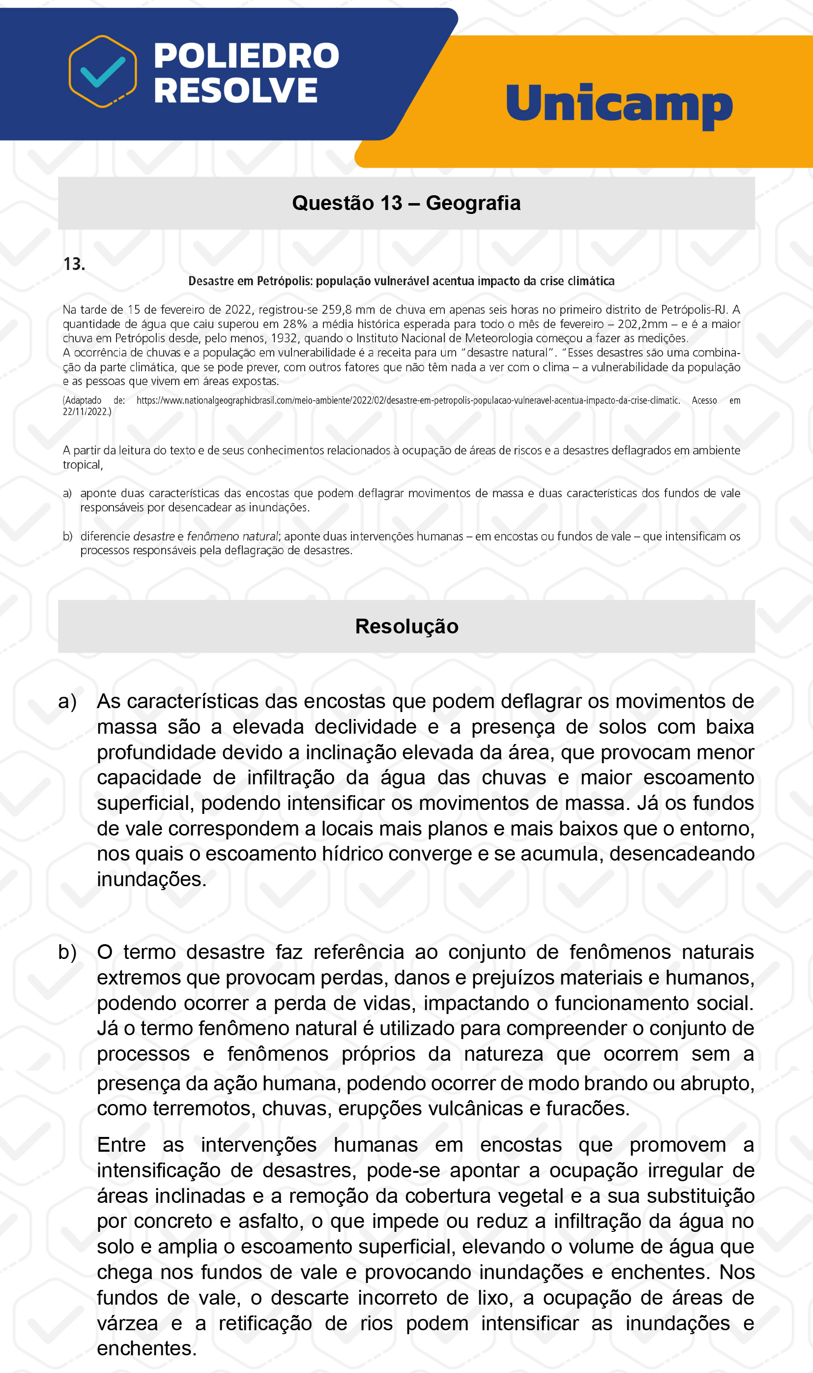 Dissertativa 13 - 2ª Fase - 2º Dia - Unicamp 2023