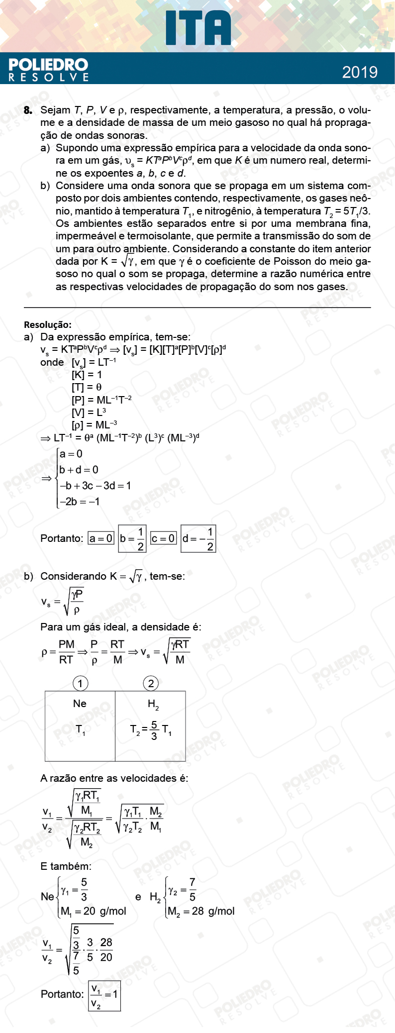 Dissertativa 8 - 2ª Fase - 2º Dia - FIS / RED - ITA 2019